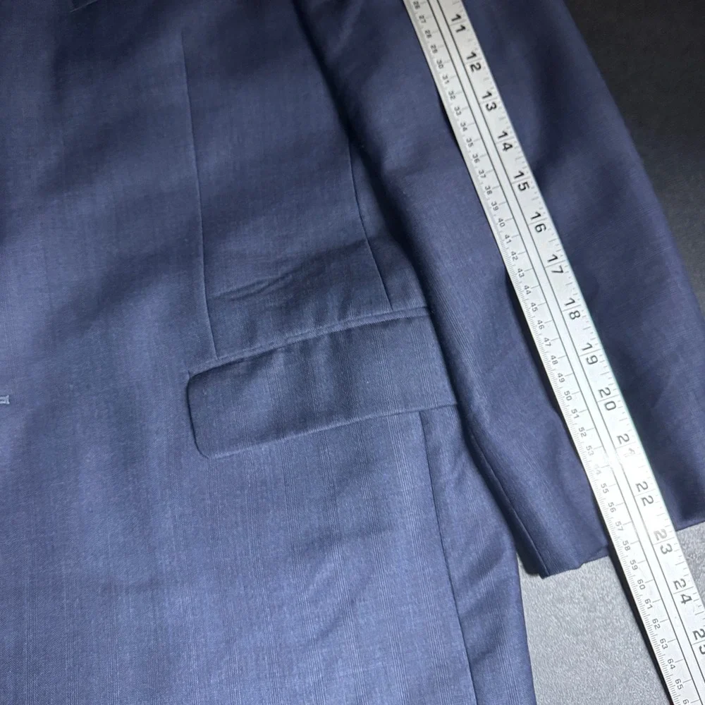 Hickey‎ Freeman Mens Navy Wool Suit Jacket Blazer Size 44S